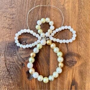 Elegant Pearl Beaded Angel Ornament, Sympathy Gift